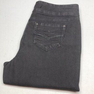 STRETCH CONTRAST BLACKWASH HIGH WAIST JEANS 13/32x32 ⭐️